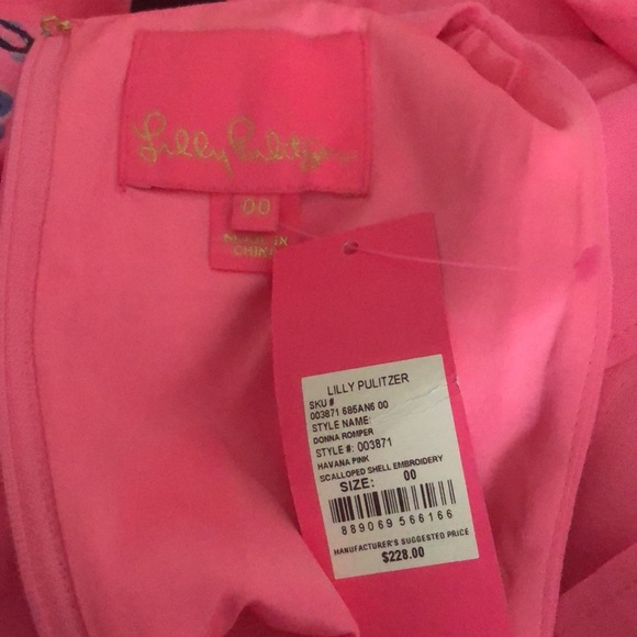 NWT Lilly Pulitzer Donna Romper in Havana Pink - Picture 6 of 7